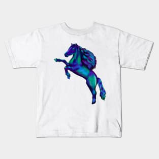Pony - sparkly, glittery, magical, horse with flowing mane Kids T-Shirt